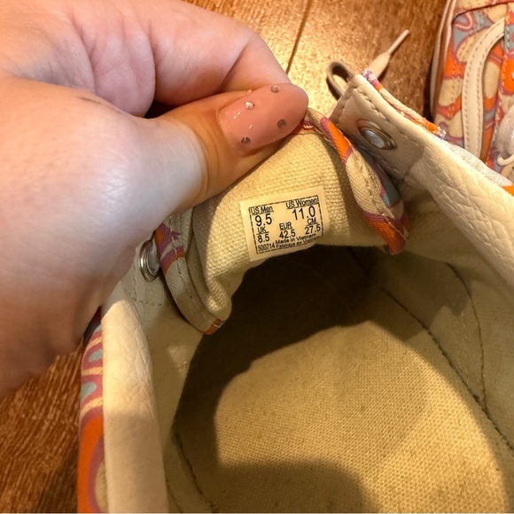 Vans 2 Pairs Bundle Lot Size 11 Platforms Purple Orange Classic - Picture 12 of 12